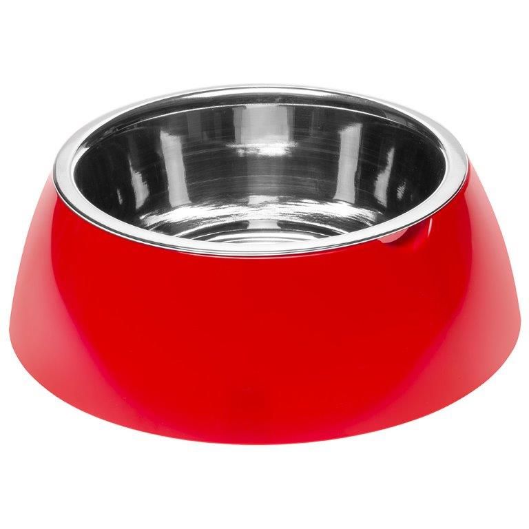Миска для собак FERPLAST Jolie M Металлическая на пластике, красная 850мл ferplast ferplast миска металлическая лакированная белая 0 5 л
