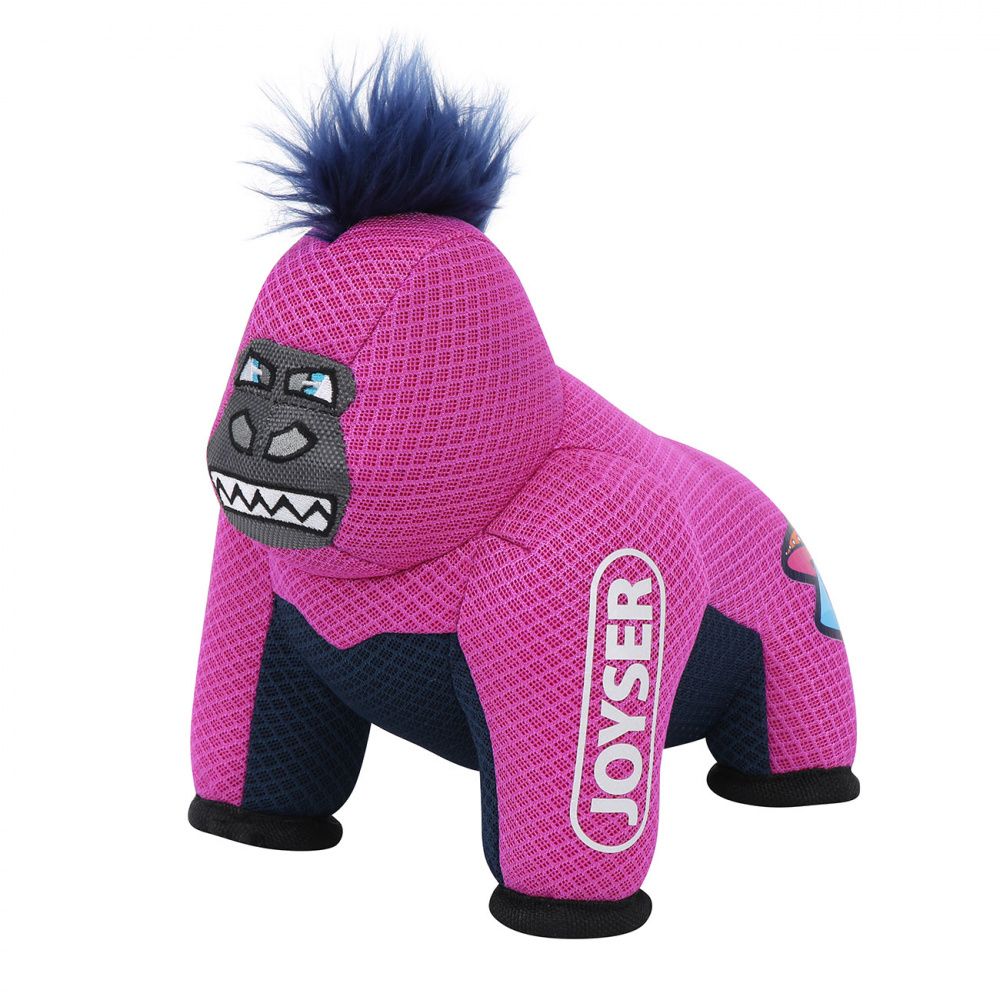 Игрушка для собак JOYSER Mightus Горилла J-Rilla с пищалкой M/L розовая, 27см игрушка для собак joyser puppy хвост с резиновым кольцом с пищалкой s розовый 20см