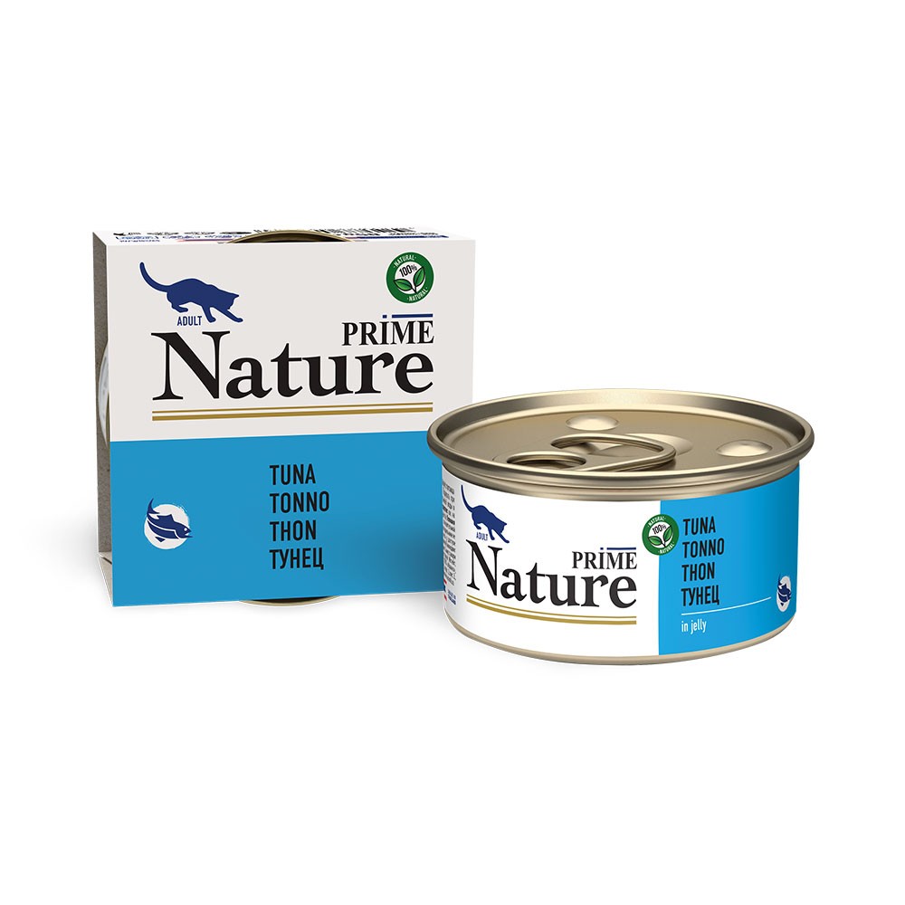 Корм для кошек PRIME NATURE тунец в желе банка 85г prime prime консервы для кошек тунец в собственном соку 70 г