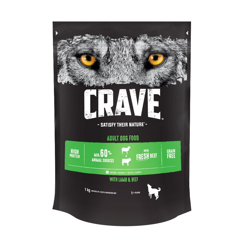 Корм для собак Crave Говядина, ягненок сух. 1кг