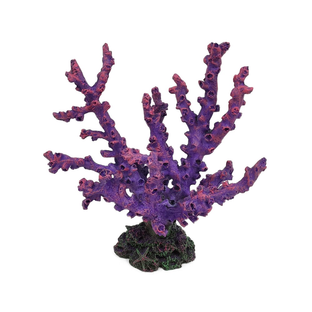 цена Декор для аквариумов Laguna Aqua Коралл искусственный Монтипора, фиолетовый, 180х115х190мм