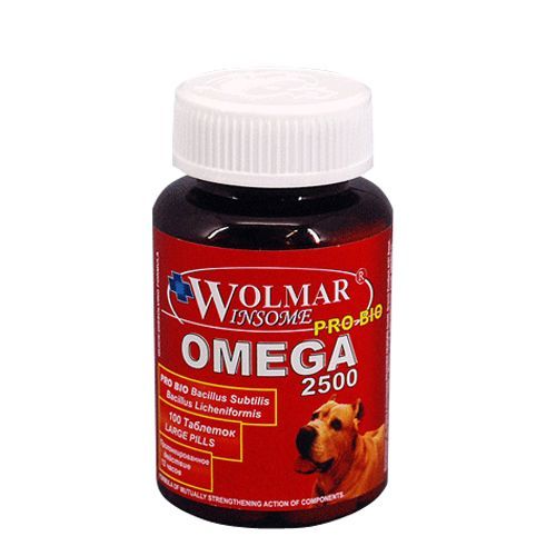 Витамины для собак WOLMAR INSOME Pro Bio Omega 2500 Синергический комплекс 100таб