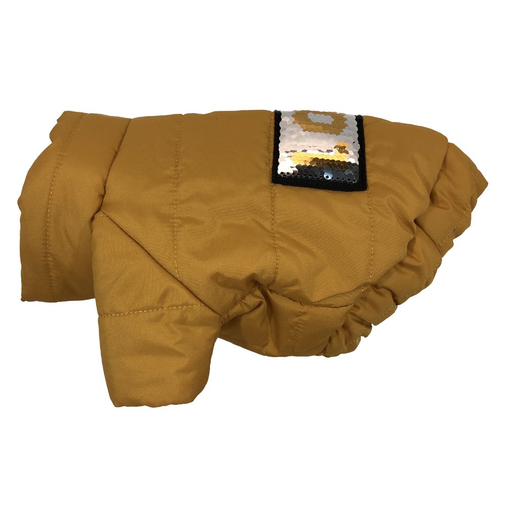 Куртка для собак МОХНАТЫЕ УШКИ стеганая с декором XXL 34 см джинсы комбинезон для собак мохнатые ушки размер xxl 34 см