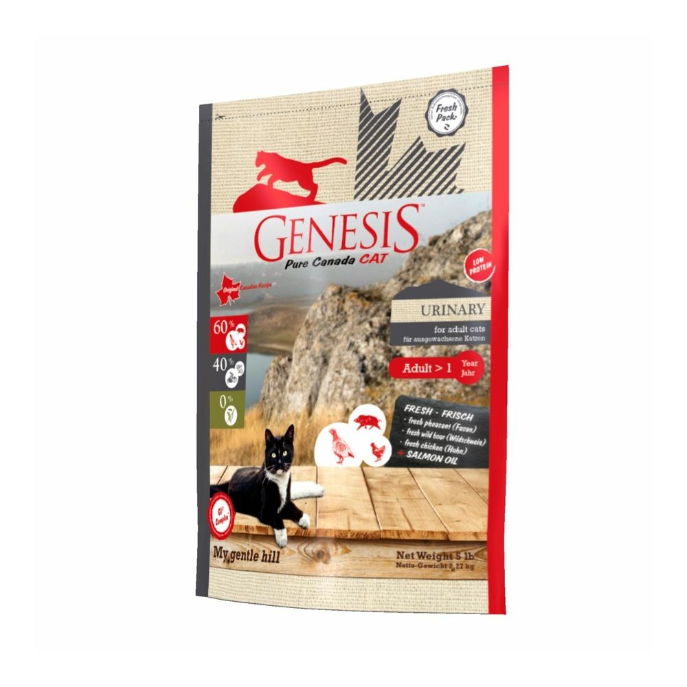 Корм для кошек Genesis Pure Canada My Gentle Hill Urinary при пробл.м.сист.,каб,фаз.,кур. сух.2,27кг
