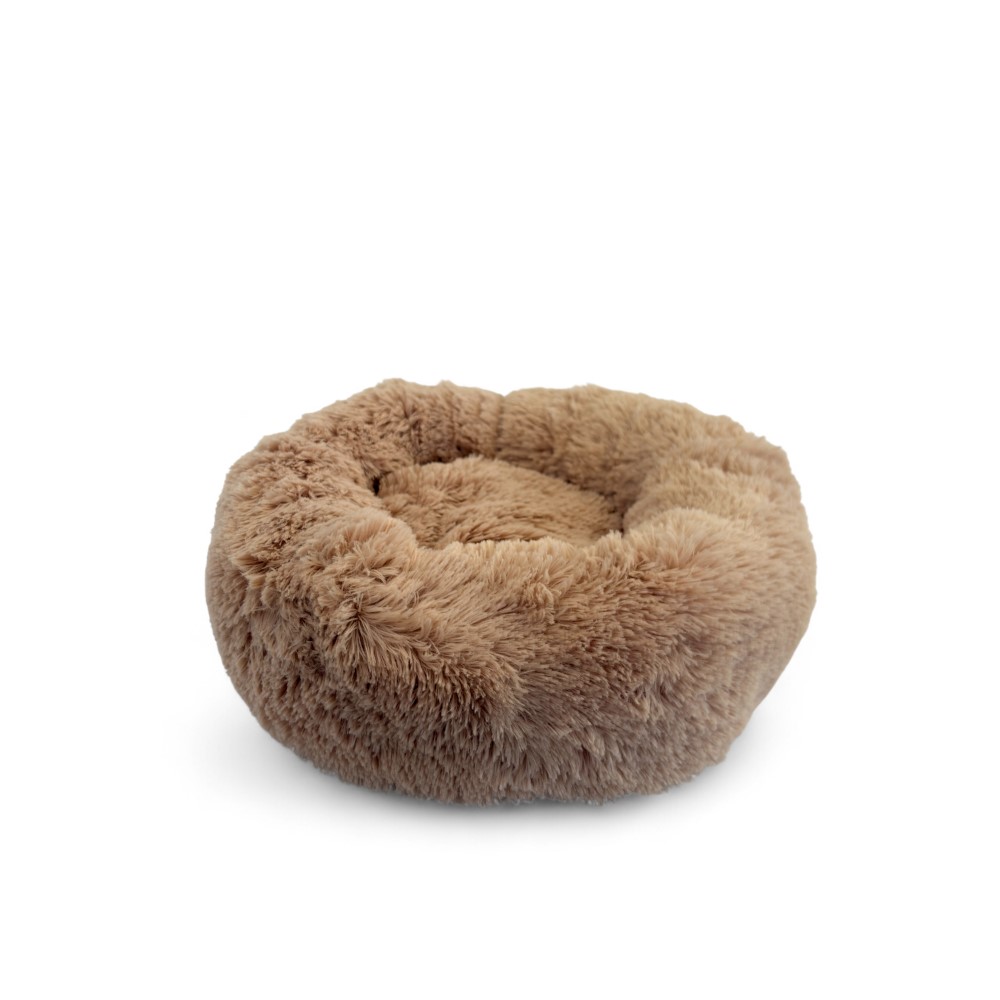 Лежак для животных Foxie Fuzzy cute 45х45х18см круглый миндальное искушение 1957₽