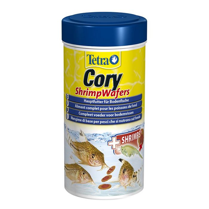 Корм для рыб TETRA Cory Shrimp Wafers пластинки с добавлением креветок для сомиков-коридорасов 100мл tetra cory shrimp wafers корм чипсы для донных рыб 100 мл х 2 шт