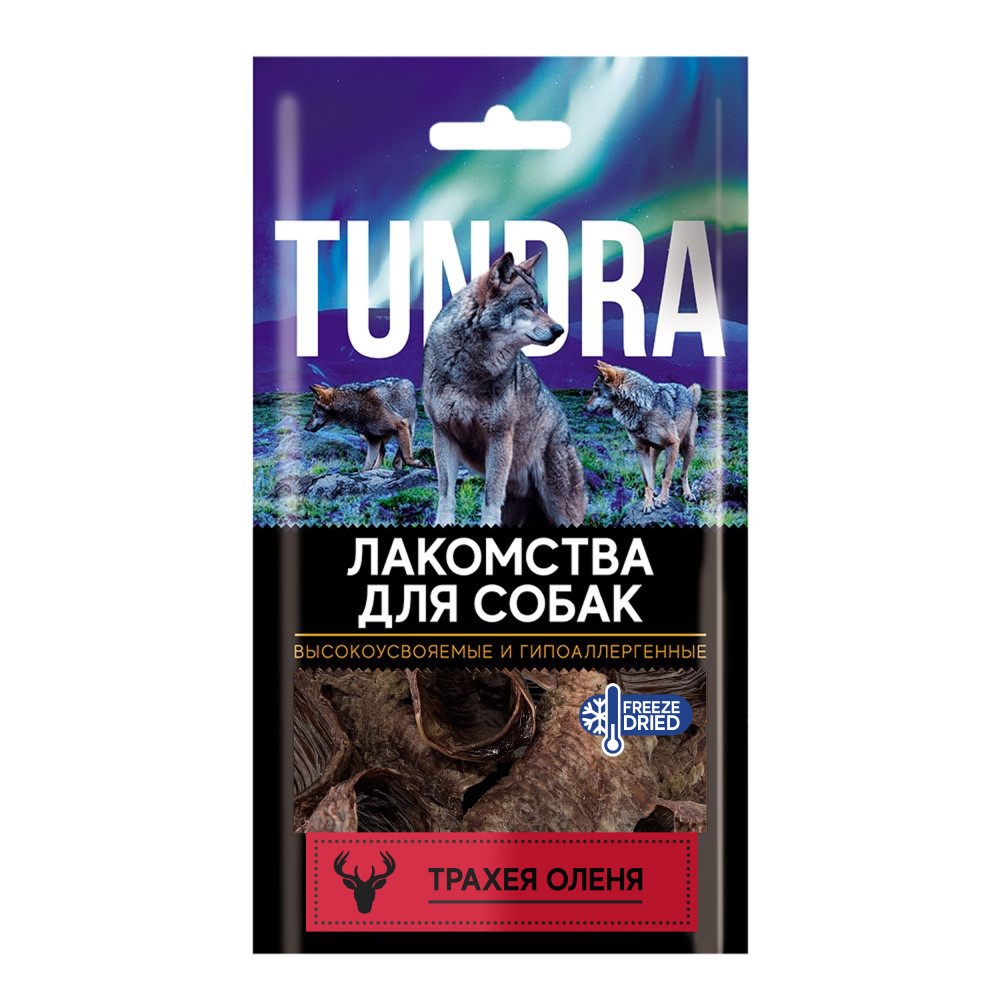 Лакомство для собак TUNDRA Трахея оленя 35г