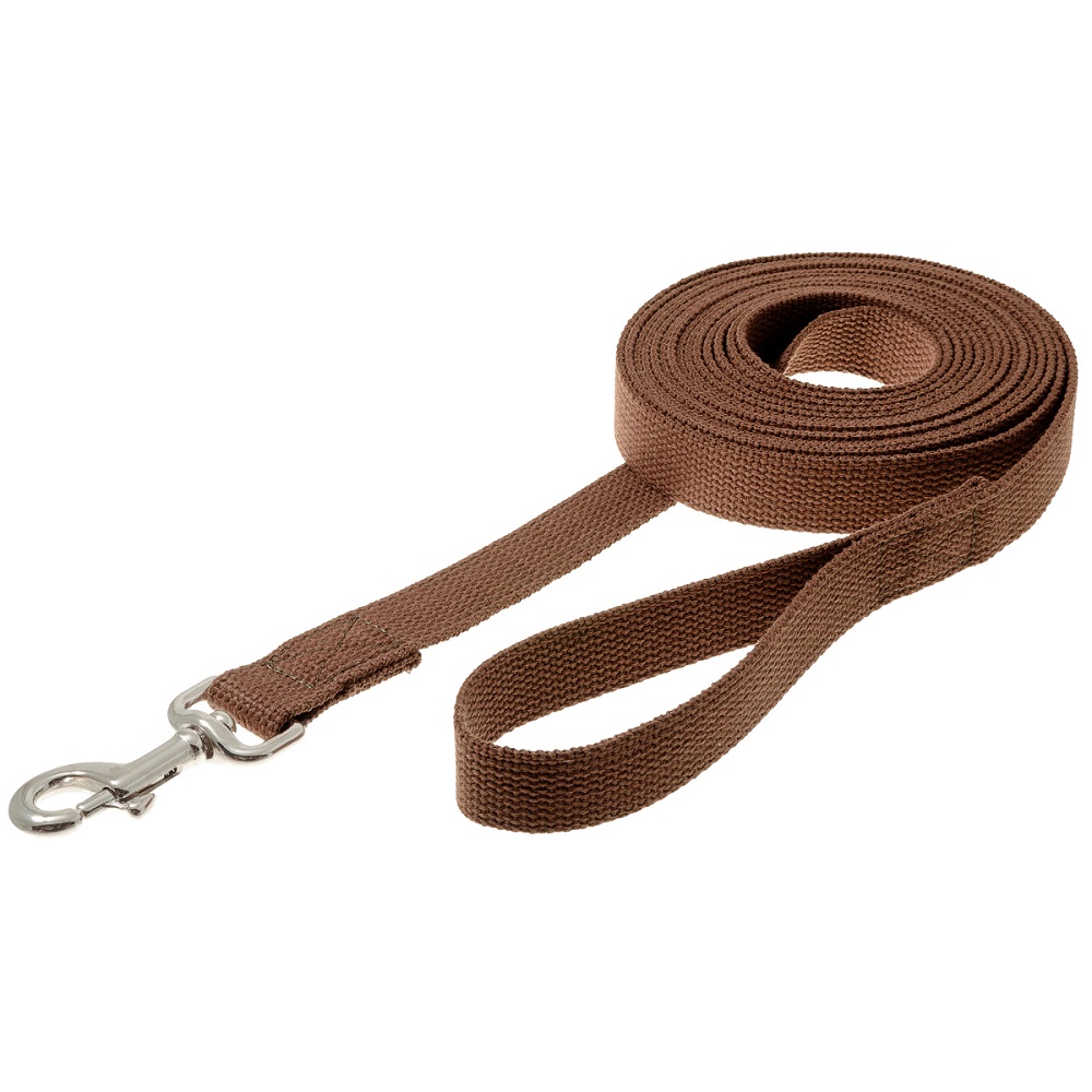 Поводок для собак VIPET с карабином брезент сшивной стальной карабин 25мм 5м 1455₽
