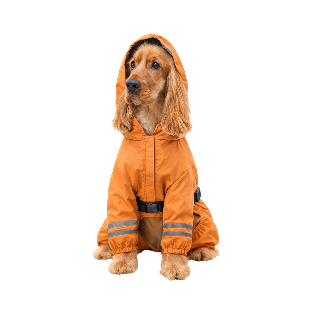 Дождевик-комбинезон для собак Foxie Orange Adventure L (длина спины 40см) оранжевый