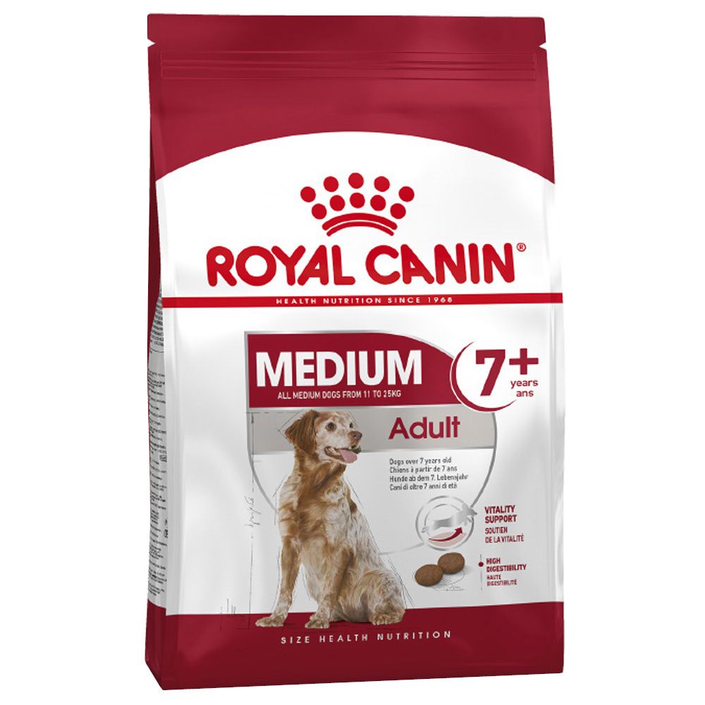 Корм для собак ROYAL CANIN Medium Adult 7+ для средних пород от 7 лет сух. 4 кг корм для собак royal canin mini adult для мелких пород до 8 лет 4 кг