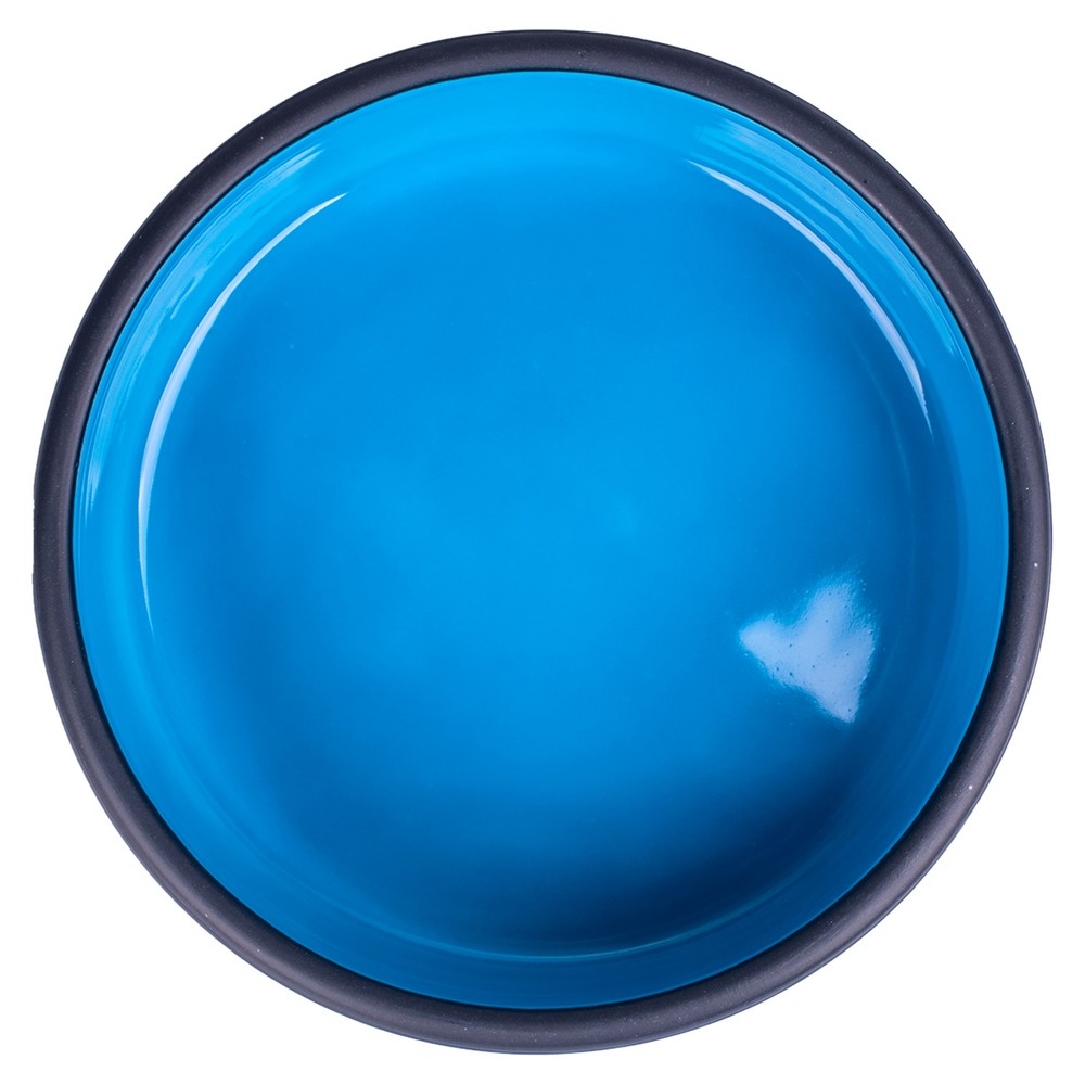 Миска для кошек MrKranch керамическая черная с голубым 350мл 462₽