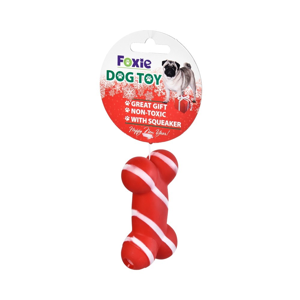 Игрушка для собак Foxie Сладкая косточка с пищалкой 8,5х5х2см винил