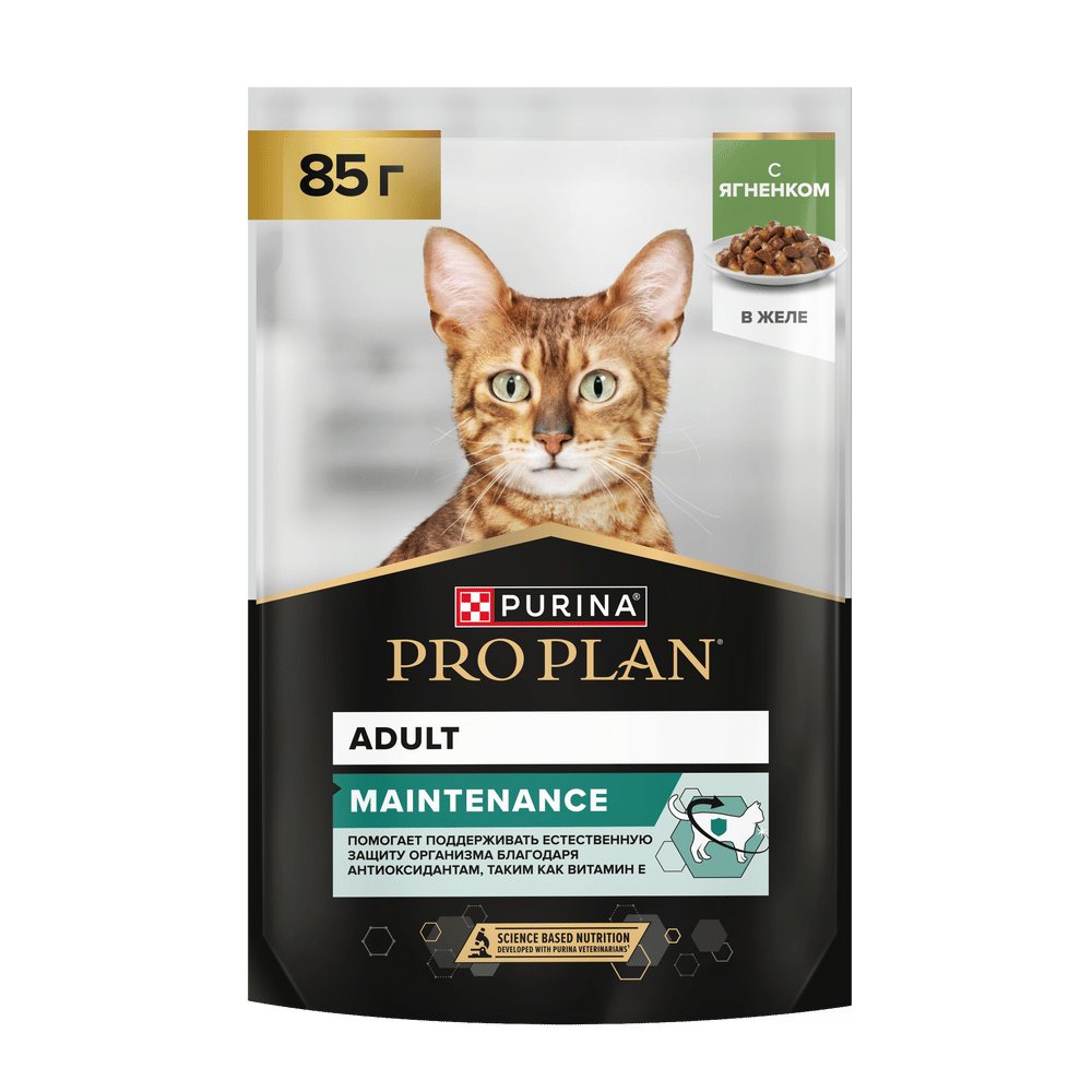 Корм для кошек Pro Plan Maintenance с ягненком в желе пауч 85г