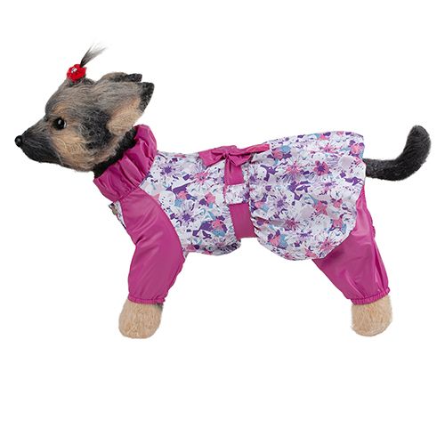 Комбинезон для собак Dogmoda Настроение цветы - 28см куртка аляска для собак dogmoda паутинка девочка 3 28см