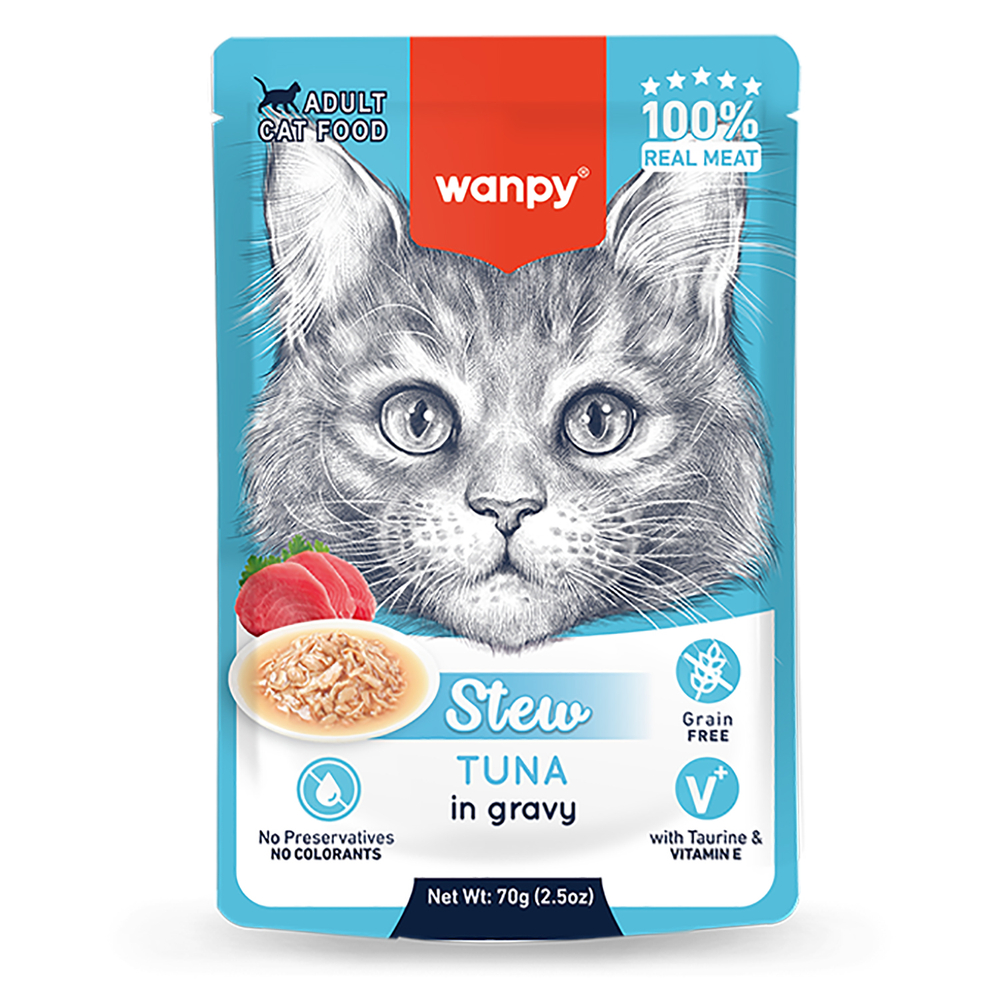 Корм для кошек WANPY Cat Дополнительный, тунец в собственному соку пауч 70г