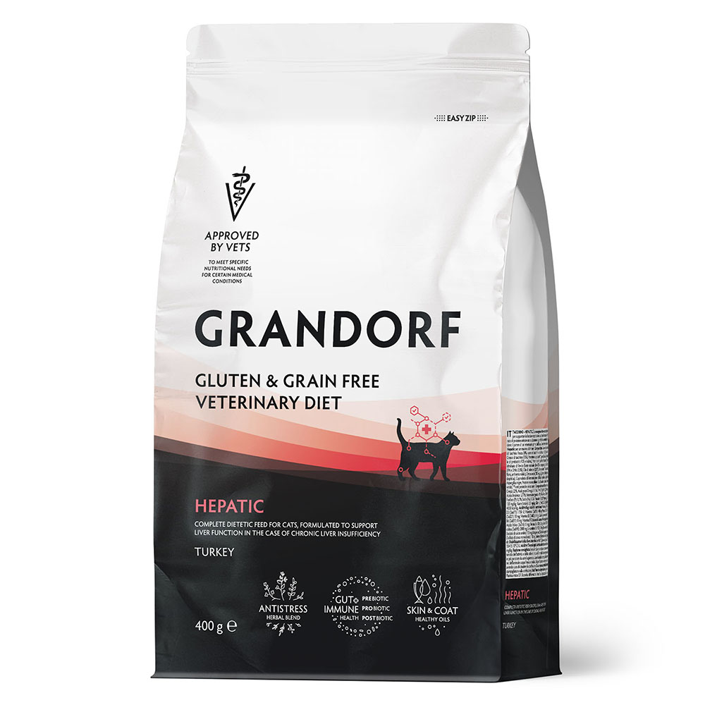 Корм для кошек GRANDORF VET ERINARY DIET Cat Hepatic сух 400г 1121₽