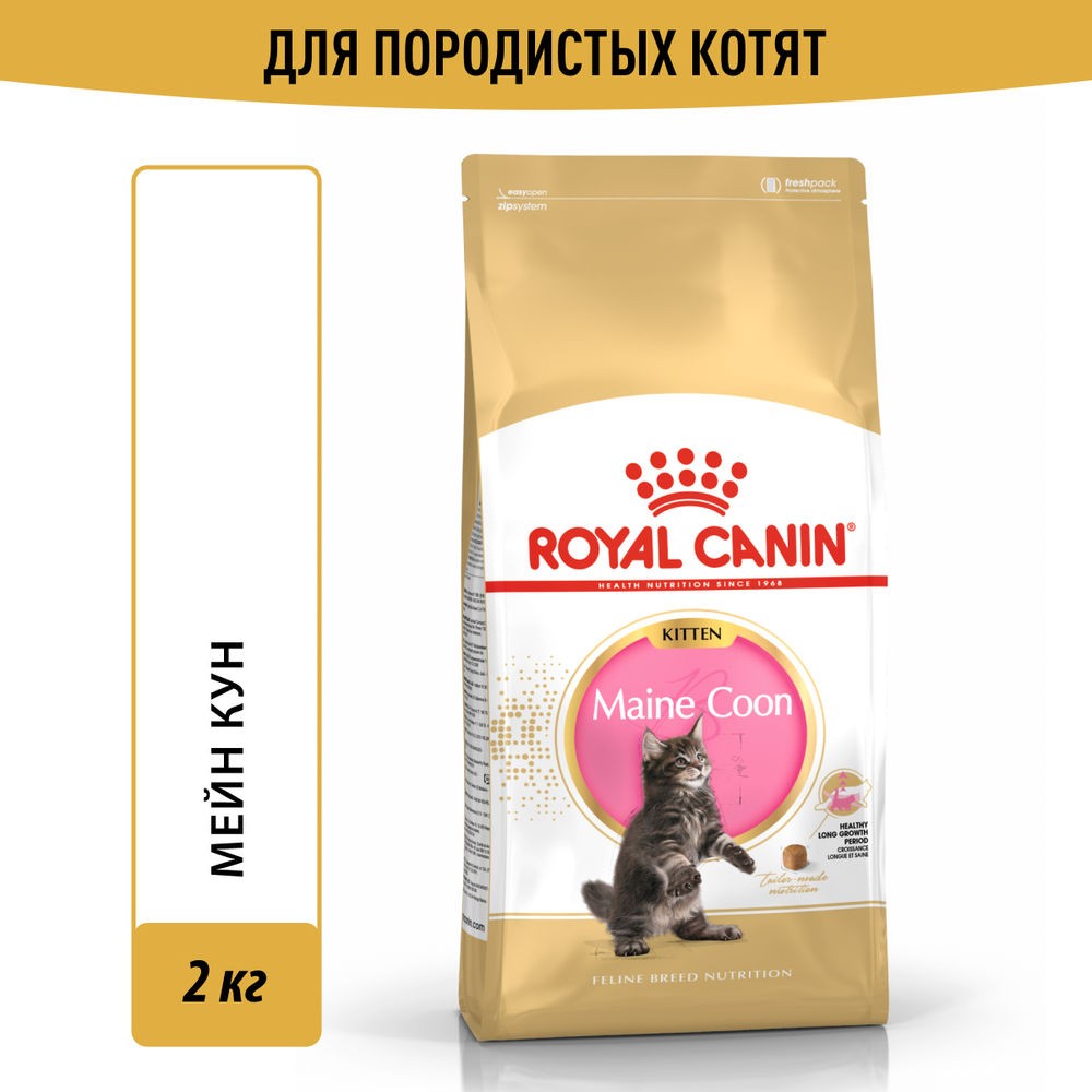 Корм для котят ROYAL CANIN Maine Coon Kitten сбалансированный для породы мэйн кун сух. 2кг сухой корм rc kitten maine coon для котят крупных пород 4 кг royal canin 1657533