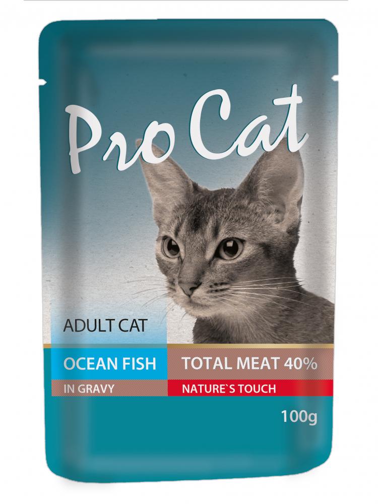 Корм для кошек Pro Cat океаническая рыба конс. пауч 100г
