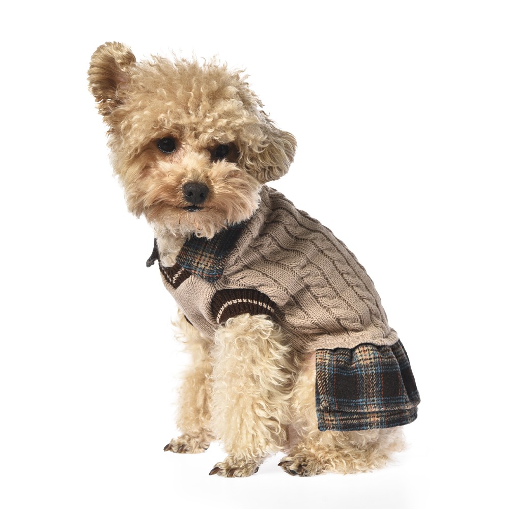 Свитер для собак Foxie Dress S (длина спины 30см) бежевый свитер zara размер s бежевый