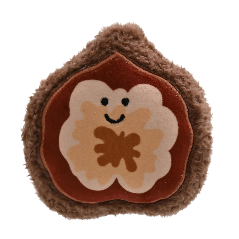 Игрушка для щенков Foxie Puppy Фундук с пищалкой и шуршалкой 9,5х10,5см плюш