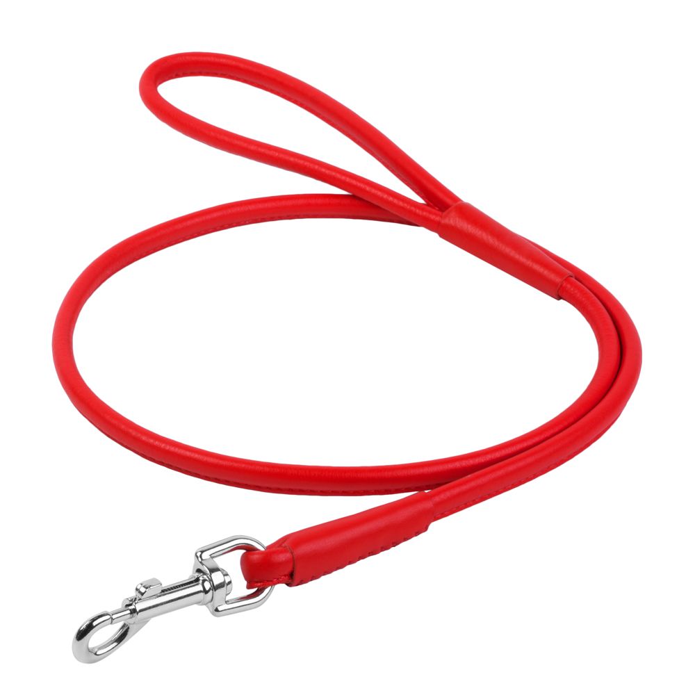 Поводок для собак COLLAR Glamour круглый 8мм, 122см красный
