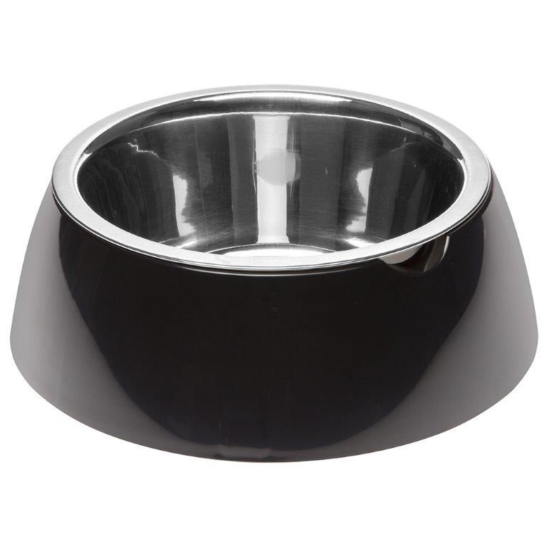 Миска для собак FERPLAST Jolie M Металлическая на пластике, черная 850мл ferplast ferplast миска металлическая лакированная белая 0 5 л