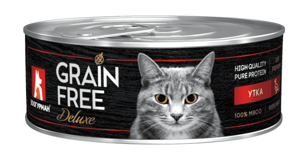 Корм для кошек Зоогурман Grain Free Утка банка 100г