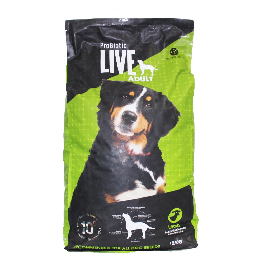 Корм для собак Probiotic LIVE ягненок сух. 12кг корм для собак sirius ягненок и рис сух 15кг