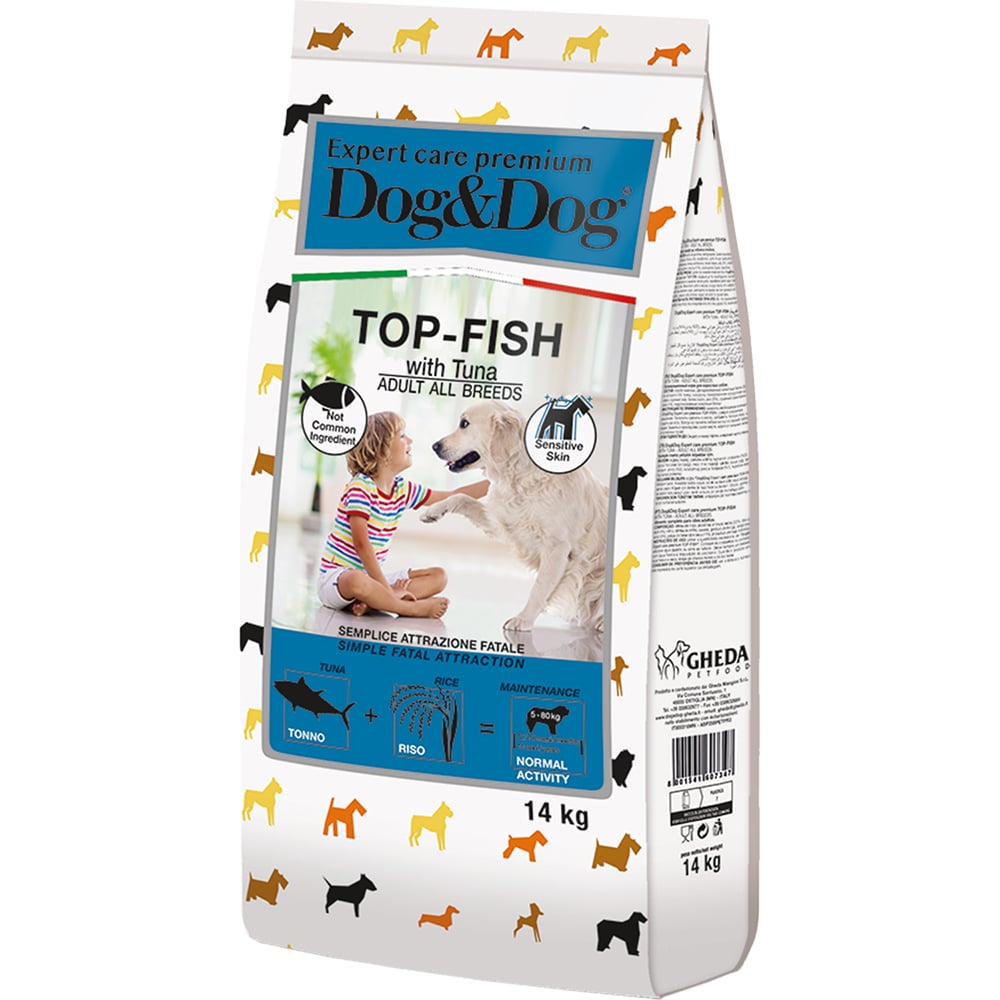 Корм для собак DOG&DOG Expert Premium Top-Fish тунец сух. 14кг