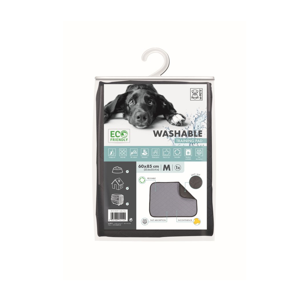 Пеленка многоразовая впитывающая M-PETS размер №2 M 60х85см серая