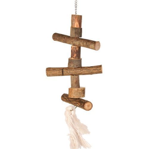 Игрушка для птиц TRIXIE для попугая, деревянная на цепочке 40см жердочкa для клетки trixie для птиц 35 см деревянная