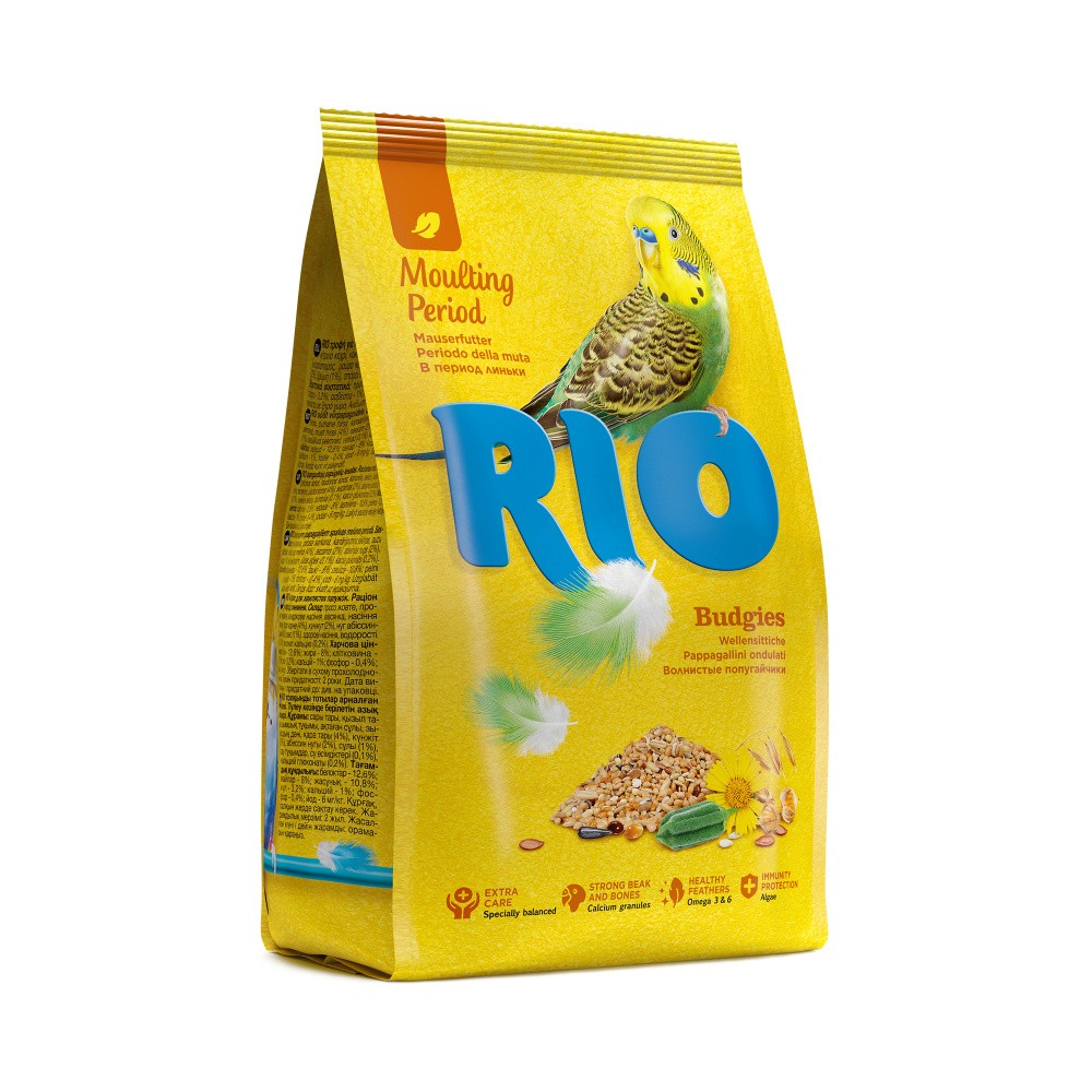 Корм для птиц RIO для волнистых попугаев в период линьки 500г корм rio для канареек в период линьки 500 г