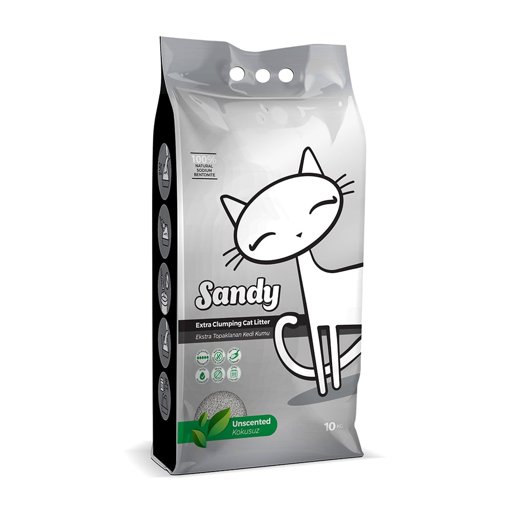 Наполнитель для кошачьего туалета SANDY Unscented без ароматизатора 10кг