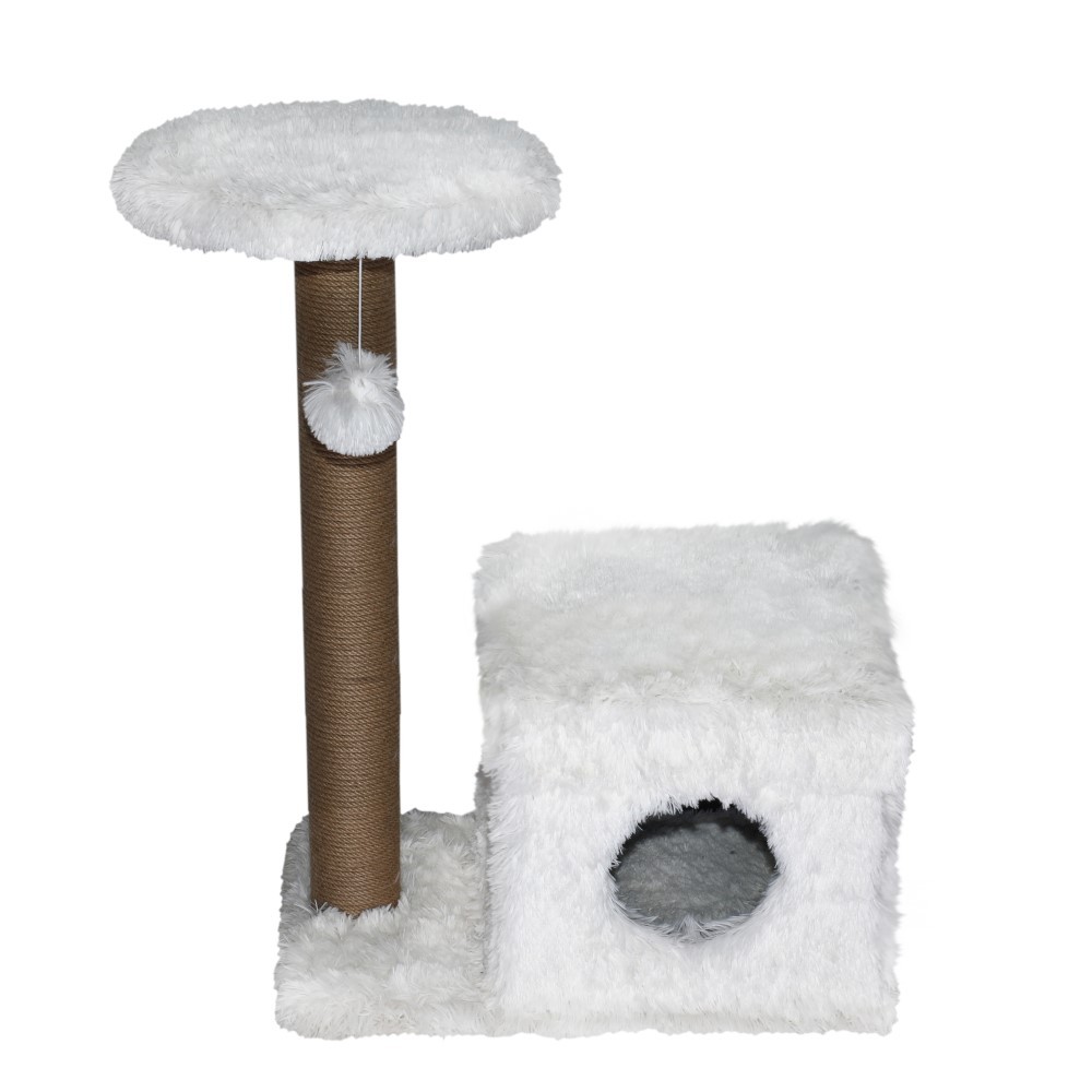 Дом-когтеточка для кошек DUBEX Fluffy Box белый 72x39x80см 3684₽