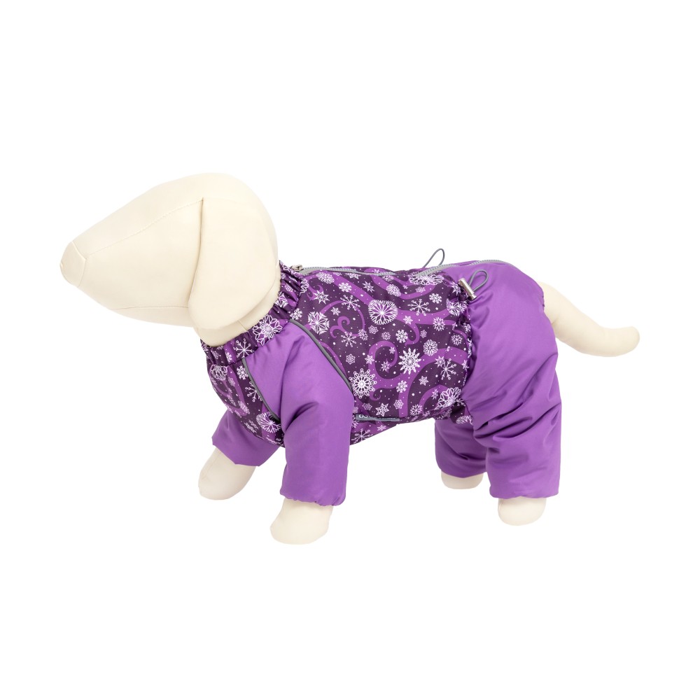 Комбинезон для собак OSSO-Fashion Снежинка р.32 (девочка) сирень/принт osso osso футболка с капюшоном для собак африка р 32
