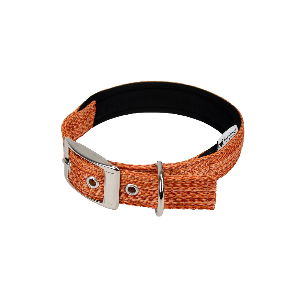 Ошейник для собак FERPLAST Greener Soft C25/53 эконейлон, с мягкой подкладкой, оранжевый