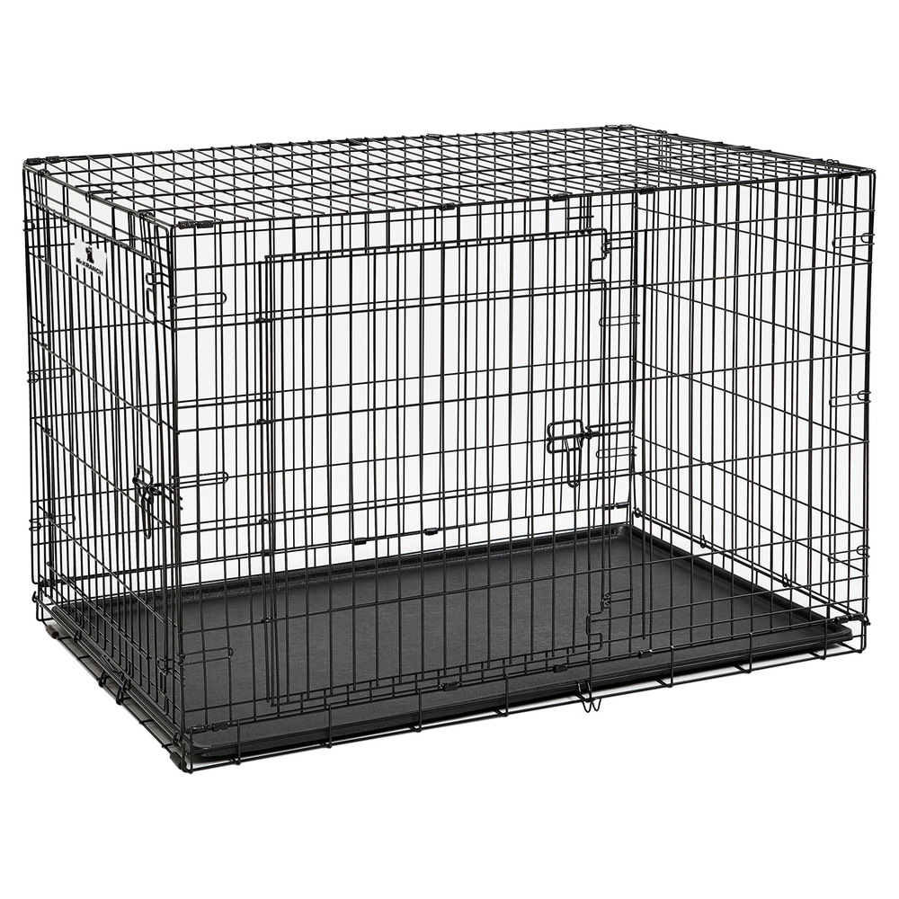Клетка для собак Mr.Kranch 123х78х82h см, 2 двери черная
