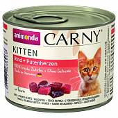 Корм для котят ANIMONDA Carny Kitten говядина, сердце индейки конс.