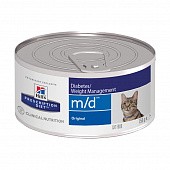 Корм для кошек Hill's Prescription Diet Feline M/D при сахарном диабете и ожирении, курица конс.
