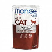 Корм для кошек MONGE Cat Grill Pouch новозеландский ягненок пауч