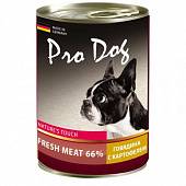 Корм для собак PRO DOG говядина, картофель конс.